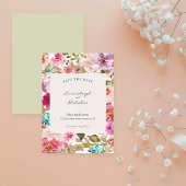 Torn Paper Spring Melody Floral Wedding Save The Date