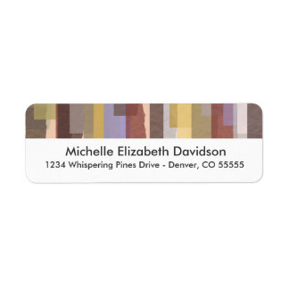 Torn Paper Stripes Return Address Labels