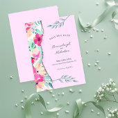 Torn Paper Tropical Floral Pink Wedding Save The Date