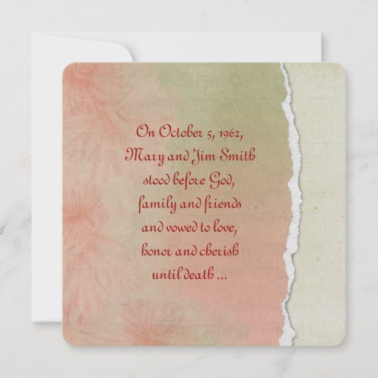 Torn Paper Vow Renewal Kaart (Voorkant)