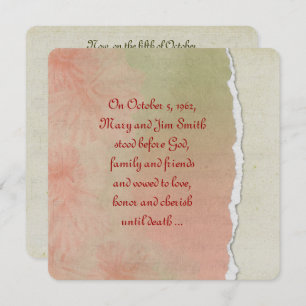 Torn Paper Vow Renewal Kaart