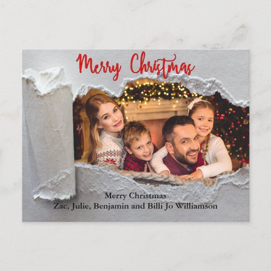 Torn Reopenbaart de kerstfoto van Merry Feestdagenkaart (Voorkant)