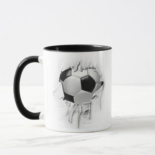Torn Soccer 11 oz Ringer Mok (Links)