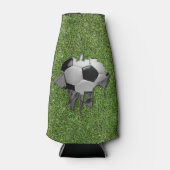 Torn Soccer Black Bottle Cooler (Voorkant)
