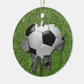 Torn Soccer Ceramic Ornament (Links)