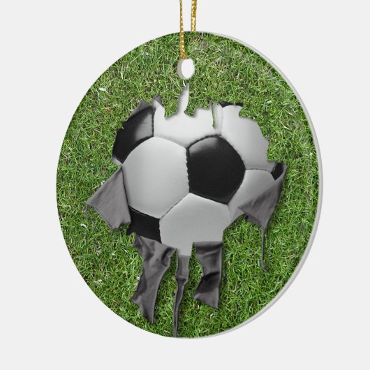 Torn Soccer Ceramic Ornament (Links)