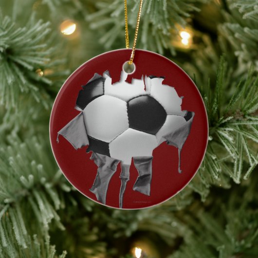 Torn Soccer Ceramic Ornament (Boom)