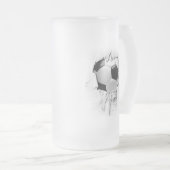 Torn Soccer Frosted Beer Mok (Voorkant rechts)