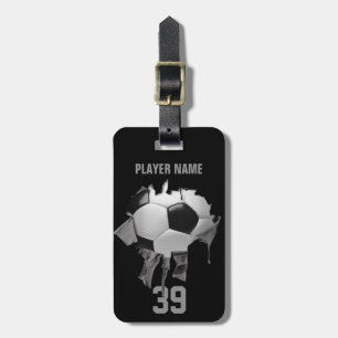 Torn Soccer (gepersonaliseerd) Bagagelabel