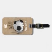 Torn Soccer (gepersonaliseerd) Bagagelabel (Voorkant horizontaal)