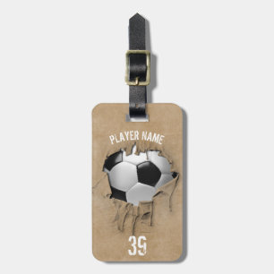 Torn Soccer (gepersonaliseerd) Bagagelabel