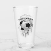 Torn Soccer (gepersonaliseerd) Glas (Achterkant)