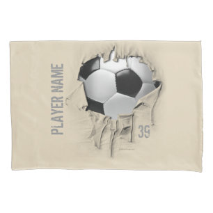 Torn Soccer Gepersonaliseerde Witte Pillowcase Kussensloop
