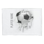 Torn Soccer Gepersonaliseerde Witte Pillowcase Kussensloop (Voorkant)