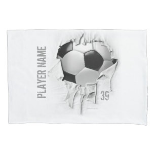 Torn Soccer Gepersonaliseerde Witte Pillowcase Kussensloop