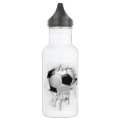 Torn Soccer White Water Bottle Waterfles (Links)