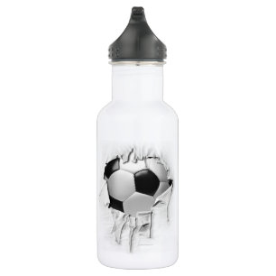 Torn Soccer White Water Bottle Waterfles