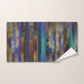 Torn strepen van digitale gekleurde texturen bad handdoek (Handdoek)
