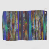 Torn strepen van digitale gekleurde texturen golfhanddoek (Horizontaal)