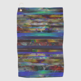 Torn strepen van digitale gekleurde texturen golfhanddoek