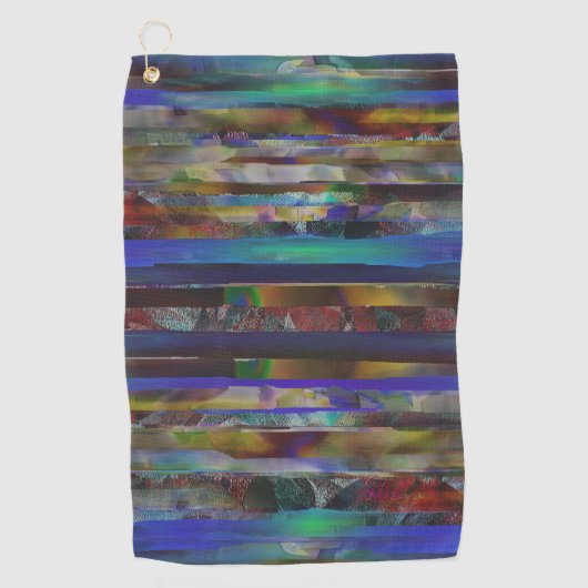 Torn strepen van digitale gekleurde texturen golfhanddoek (Voorkant)