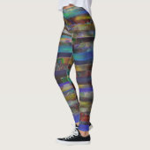Torn strepen van digitale gekleurde texturen leggings (Links)