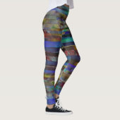 Torn strepen van digitale gekleurde texturen leggings (Rechts)