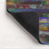 Torn strepen van digitale gekleurde texturen muismat (Hoek)