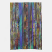 Torn strepen van digitale gekleurde texturen theedoek (Verticaal)