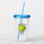 Torn Tennis Acrylic Tumbler Acryl Drinkbeker (Achterkant)