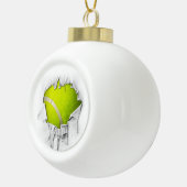 Torn Tennis Ceramic Ball Kerstannament Keramische Bal Ornament (Rechts)