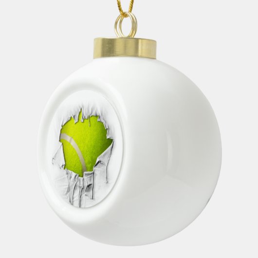 Torn Tennis Ceramic Ball Kerstannament Keramische Bal Ornament (Rechts)