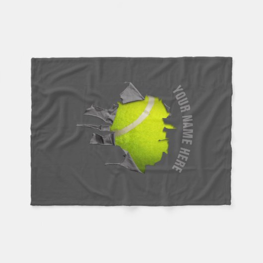 Torn Tennis Fleece Blanket (Voorkant (Horizontaal))