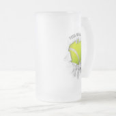 Torn Tennis Frosted Glass Beer Mok (Voorkant rechts)