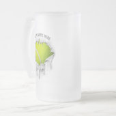 Torn Tennis Frosted Glass Beer Mok (Voorkant links)