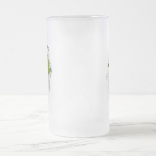 Torn Tennis Frosted Glass Beer Mok (Center)