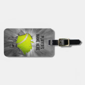 Torn Tennis (gepersonaliseerd) Bagagelabel (Voorkant horizontaal)