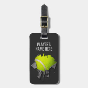 Torn Tennis (gepersonaliseerd) Bagagelabel