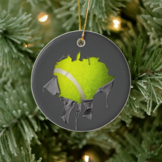Torn Tennis-keramisch Ornament (Boom)