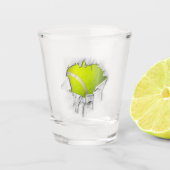 Torn Tennis Shot Glass Shot Glas (Voorkant)