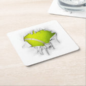 Torn Tennis Square Paper Onderzetter (Schuin)