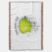 Torn Tennis Throw Blanket Deken (Voorkant Verticaal)