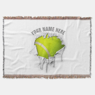 Torn Tennis Throw Blanket Deken