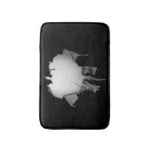 Torn Volleyball Black Bath Mat (Voorkant Verticaal)
