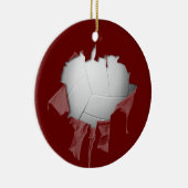 Torn Volleyball Ceramic Ornament (Rechts)