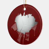 Torn Volleyball Ceramic Ornament (Links)