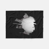Torn Volleyball Dark Fleece Blanket Deken (Voorkant (Horizontaal))