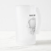 Torn Volleyball Frosted Beer Mok (Voorkant rechts)