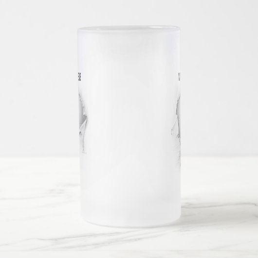 Torn Volleyball Frosted Beer Mok (Center)