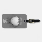 Torn Volleyball (gepersonaliseerd) Bagagelabel (Voorkant horizontaal)